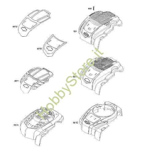 D - Carenatura ventola B&S - 10 €¦ 103M02-0061-H1 brand Stihl